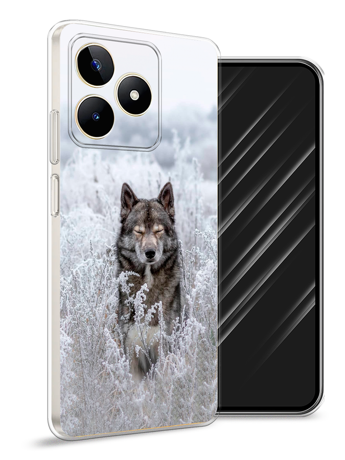 

Чехол Awog на Realme C53/C51/Note 50 "Волк в поле", Белый;черный, 2516050-1