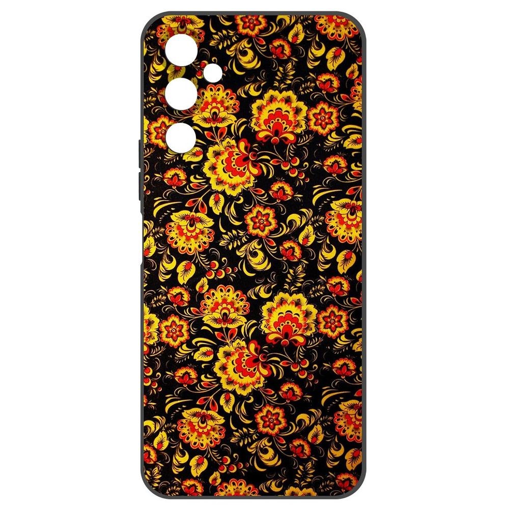 

Чехол-накладка Krutoff Soft Case Хохлома для Tecno Pova 4, Черный