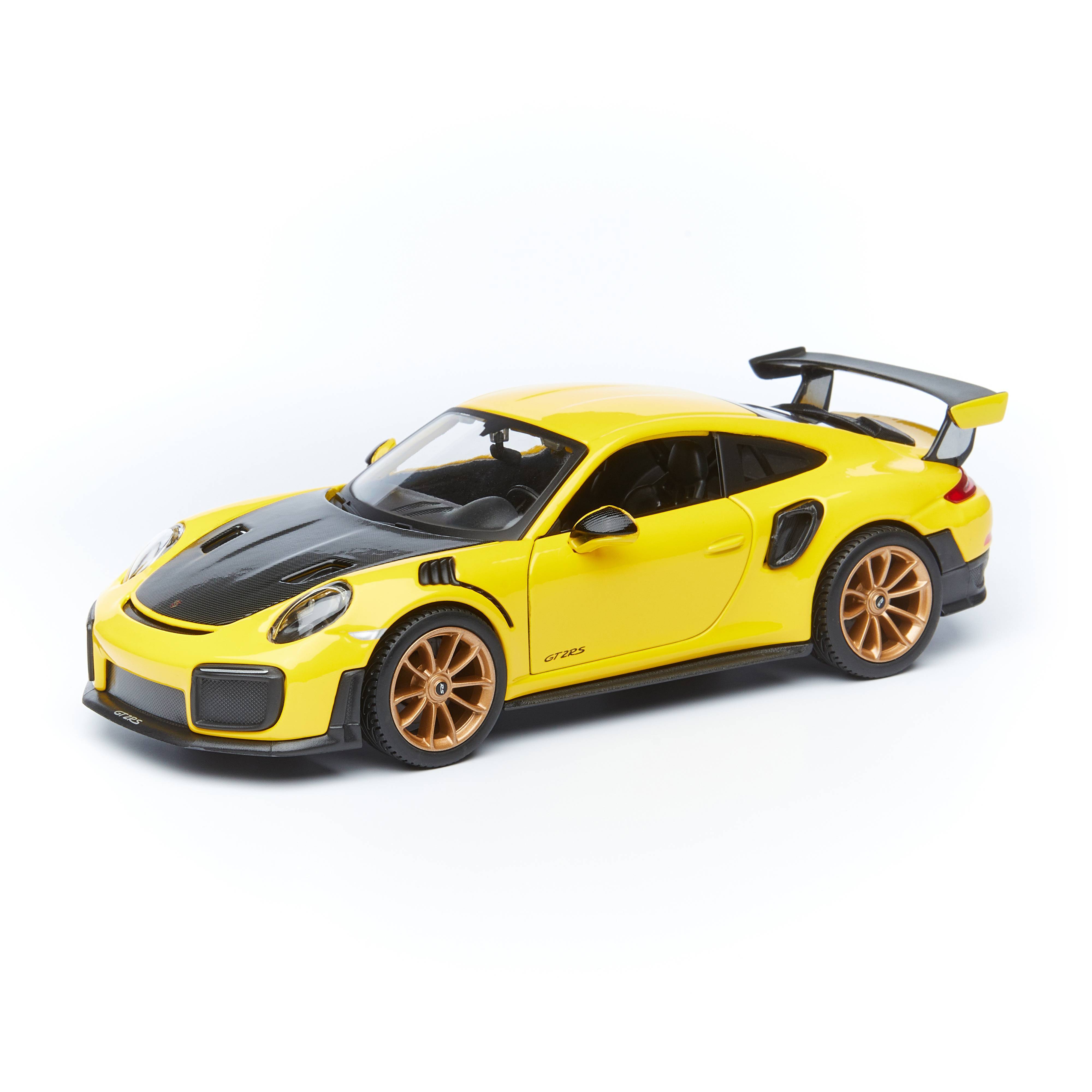 фото Maisto сборная машинка spal - porsche 911 gt2 rs 1:24, желтая 39523