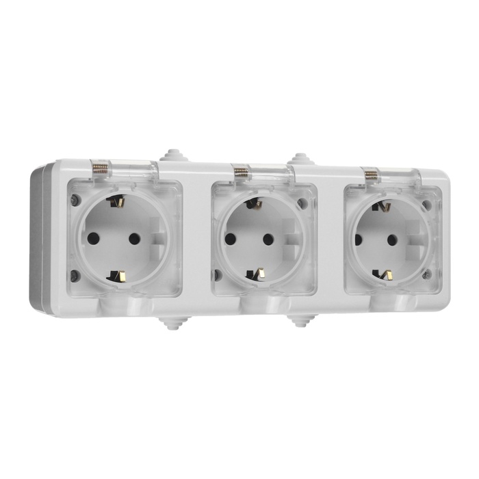 

Розетка 3-м TOKOV ELECTRIC, TKL-DT-R3Z-C01T-IP54, Белый