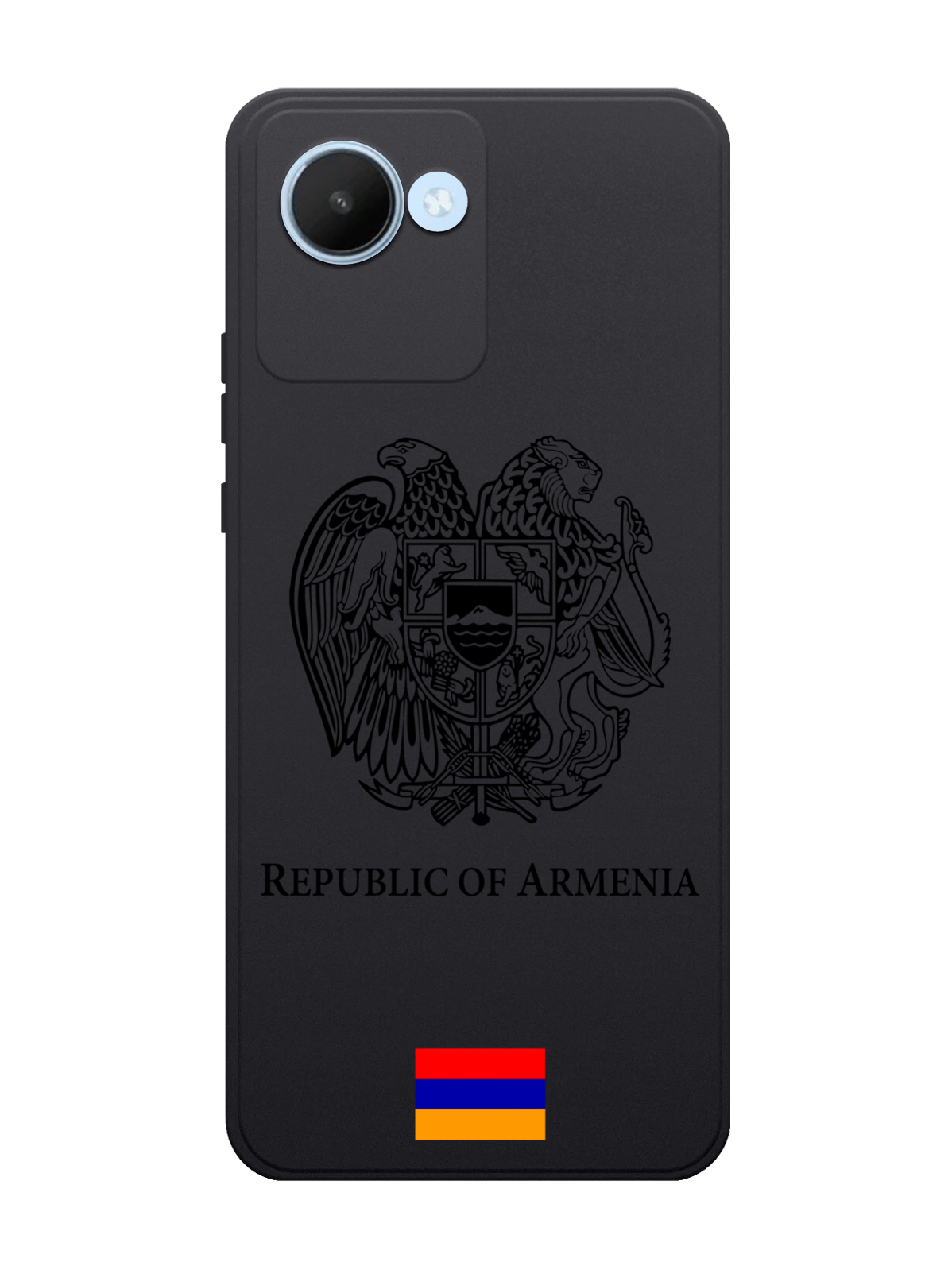 

Чехол SignumCase для realme C30 Черный лаковый Герб Армении черный