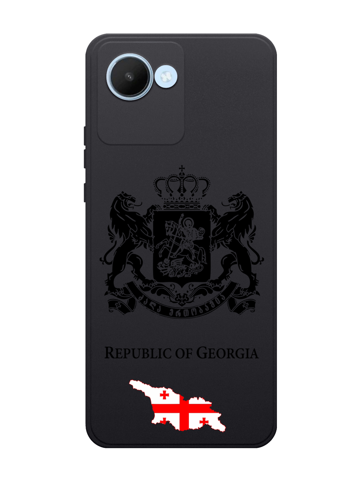 

Чехол SignumCase для realme C30 Черный лаковый Герб Грузии черный