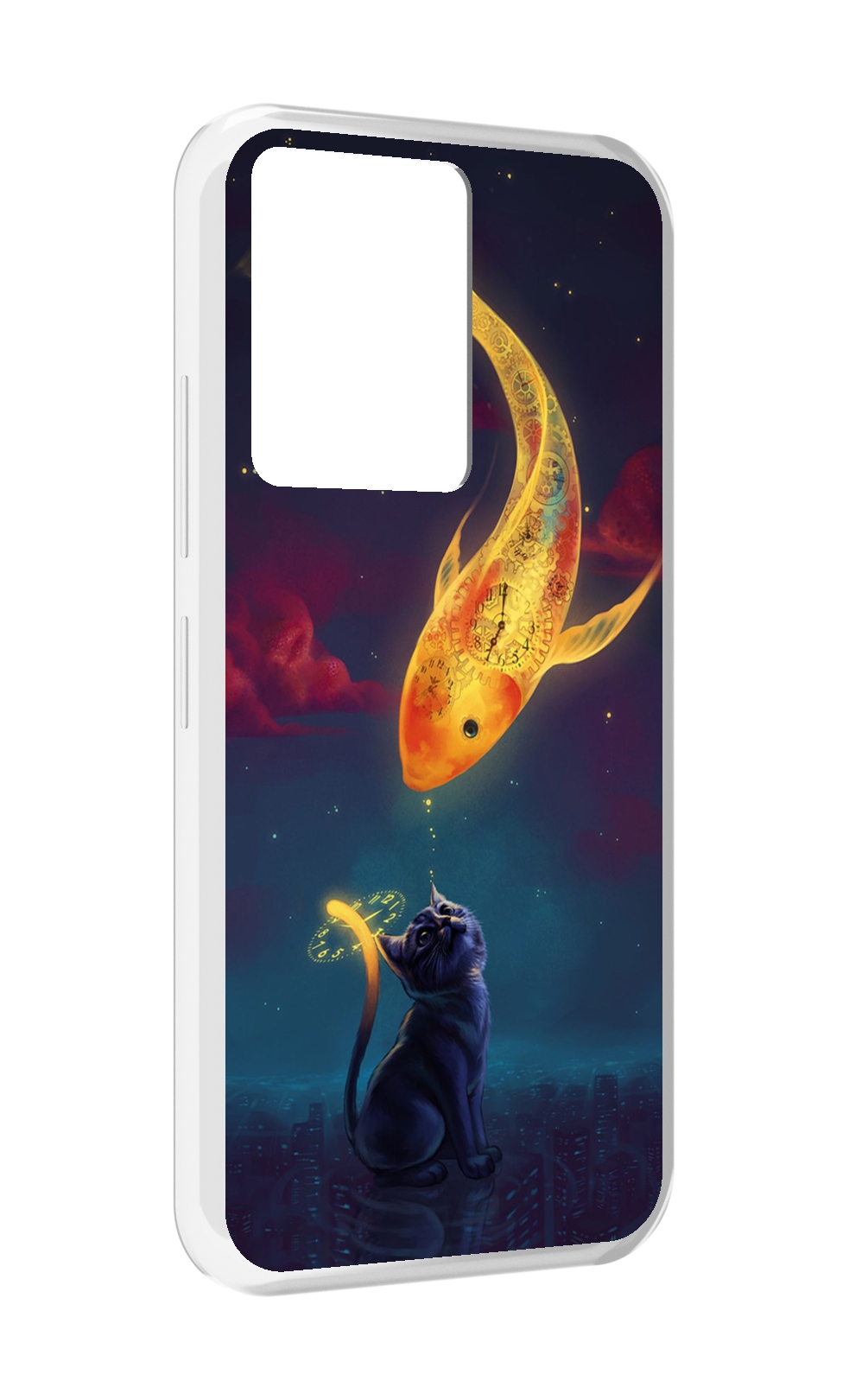 

Чехол MyPads золотая-рыбка-часовая для Infinix Note 12 5G X671 / Note 12 Pro 5G, Прозрачный, Tocco