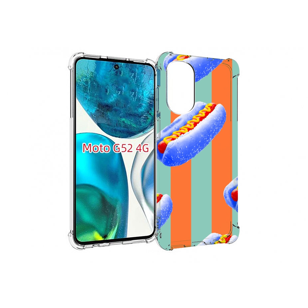

Чехол MyPads синие хотдоги для Motorola Moto G82 / Moto G52, Прозрачный, Tocco