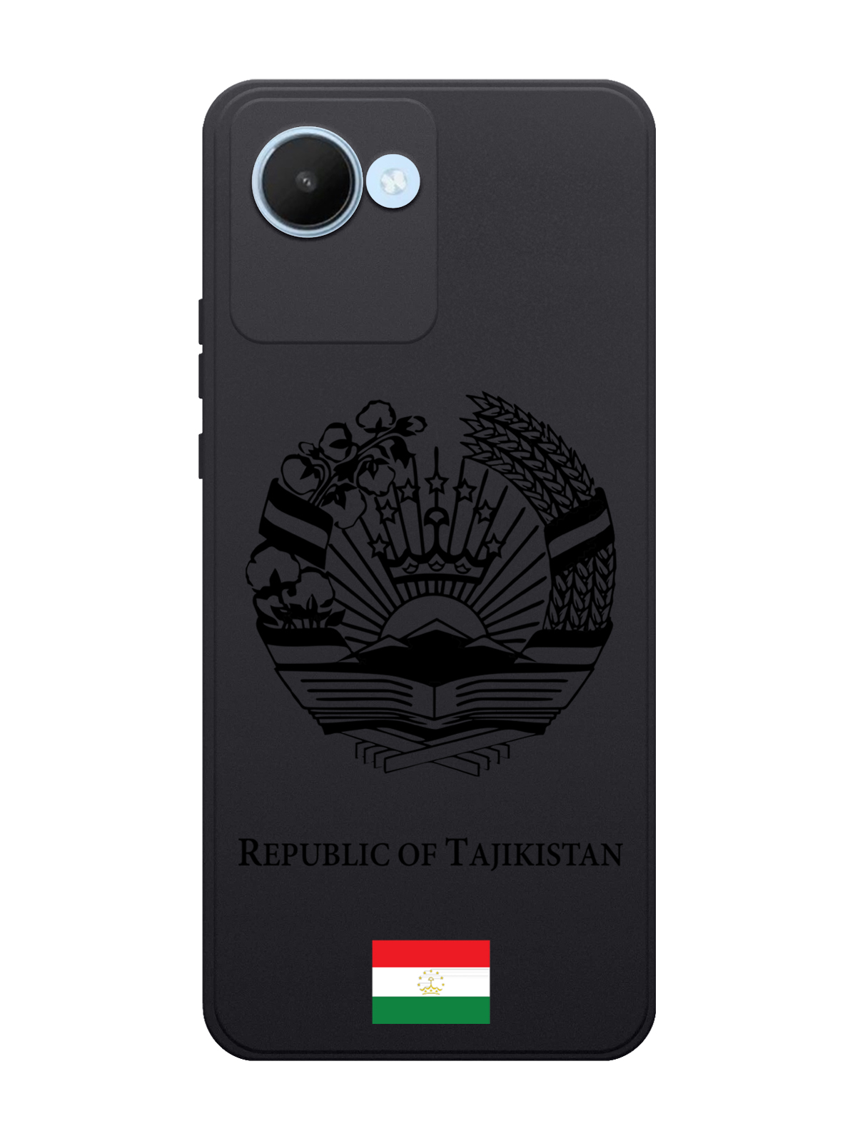 

Чехол SignumCase для realme C30 Черный лаковый Герб Таджикистана черный
