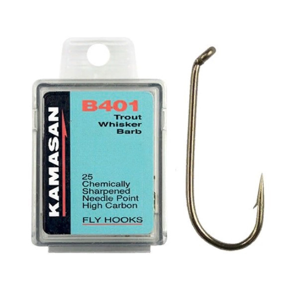 

Крючки Kamasan B401-20 Trout whisker (25шт), HFB401020X