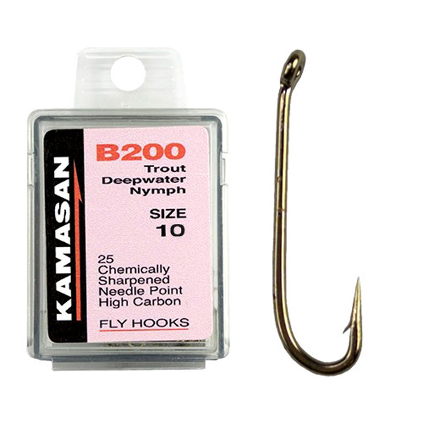 

Крючки Kamasan B200-10 Trout DEEP Water Nymph (25шт), HFB200010X