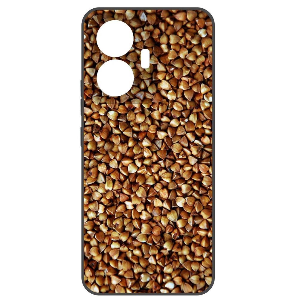 

Чехол-накладка Krutoff Soft Case Гречка для Vivo T1, Черный