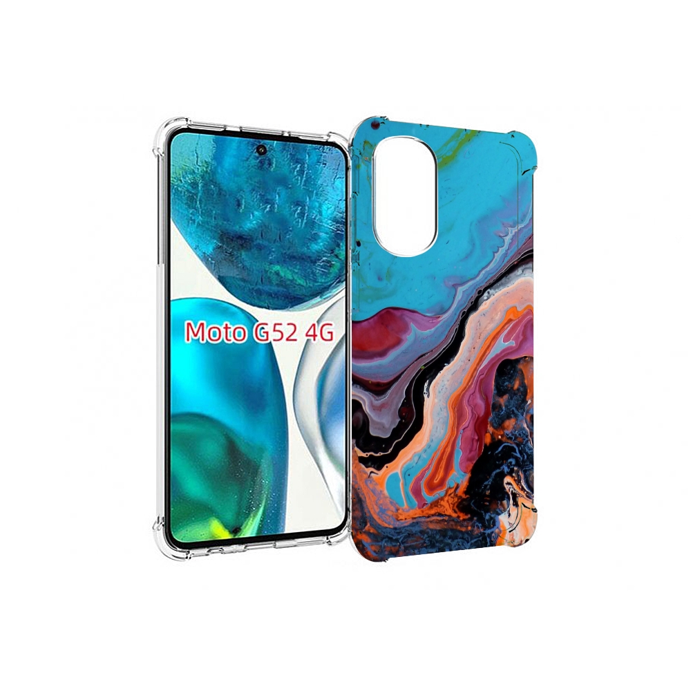 

Чехол MyPads смешанные краски для Motorola Moto G82 / Moto G52, Прозрачный, Tocco