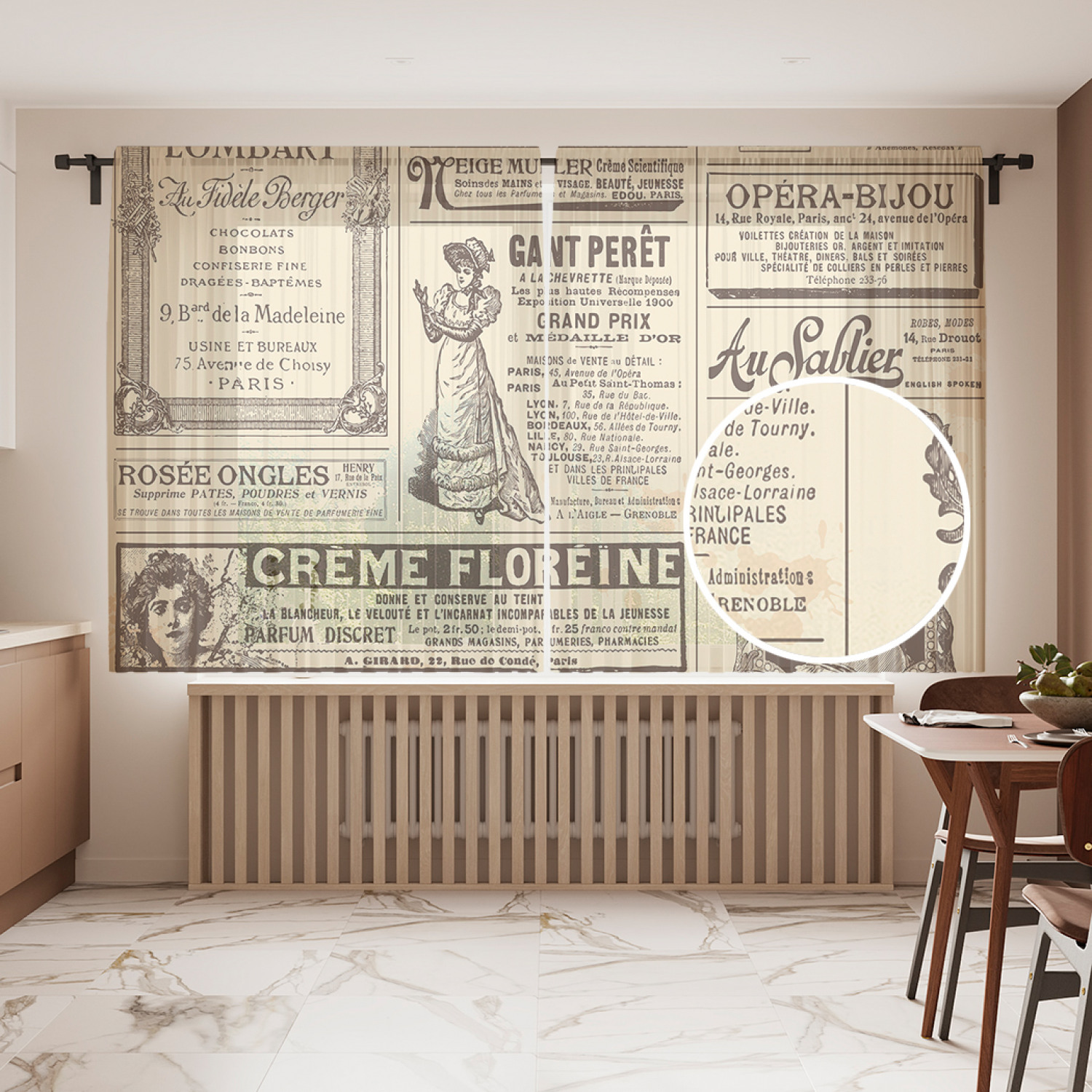 

Фототюль JoyArty "Газета в стиле Винтаж", 145x180см (2 полотна с лентой + 50 крючков), Газета в стиле Винтаж