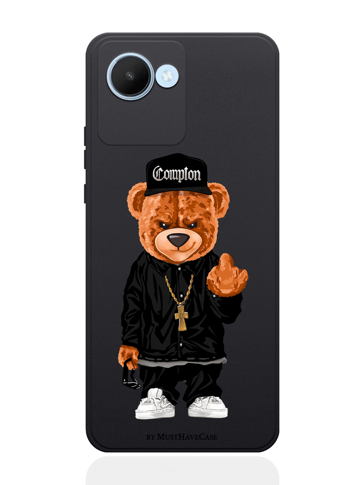 фото Чехол musthavecase для realme c30 мишка compton черный