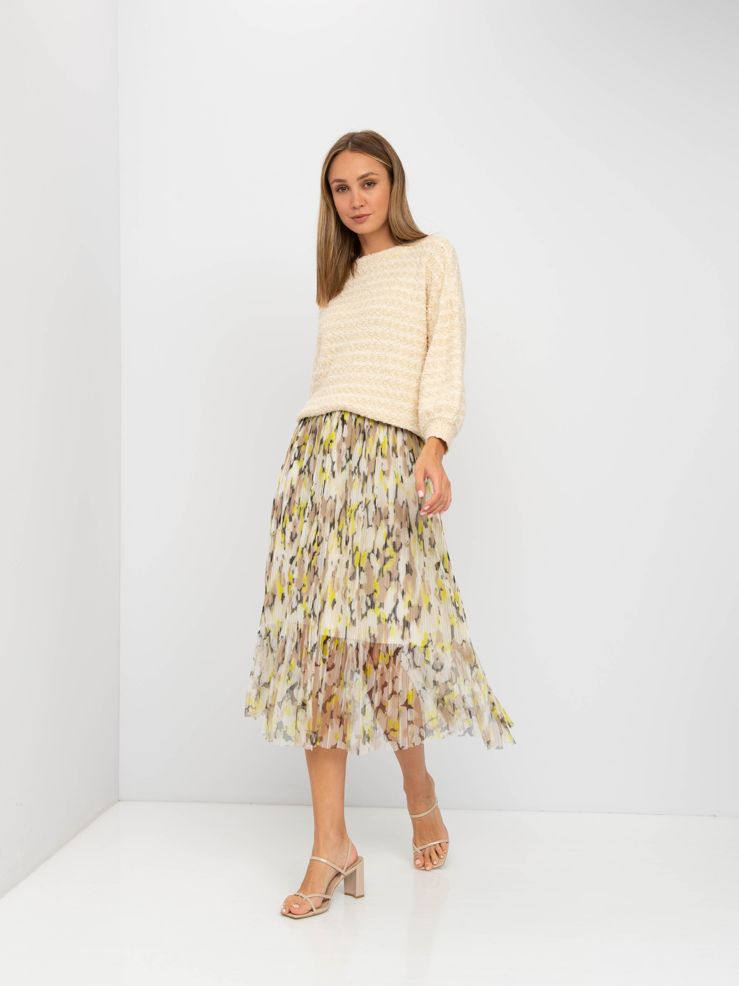 

Юбка женская TAIFUN by GERRY WEBER 310312-11019-9462 бежевая 36, Бежевый, 310312-11019