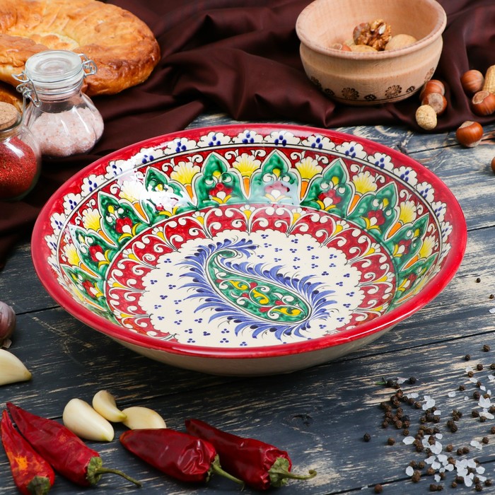 

Супница Шафран "Риштанская Керамика", D 29 см, Красный