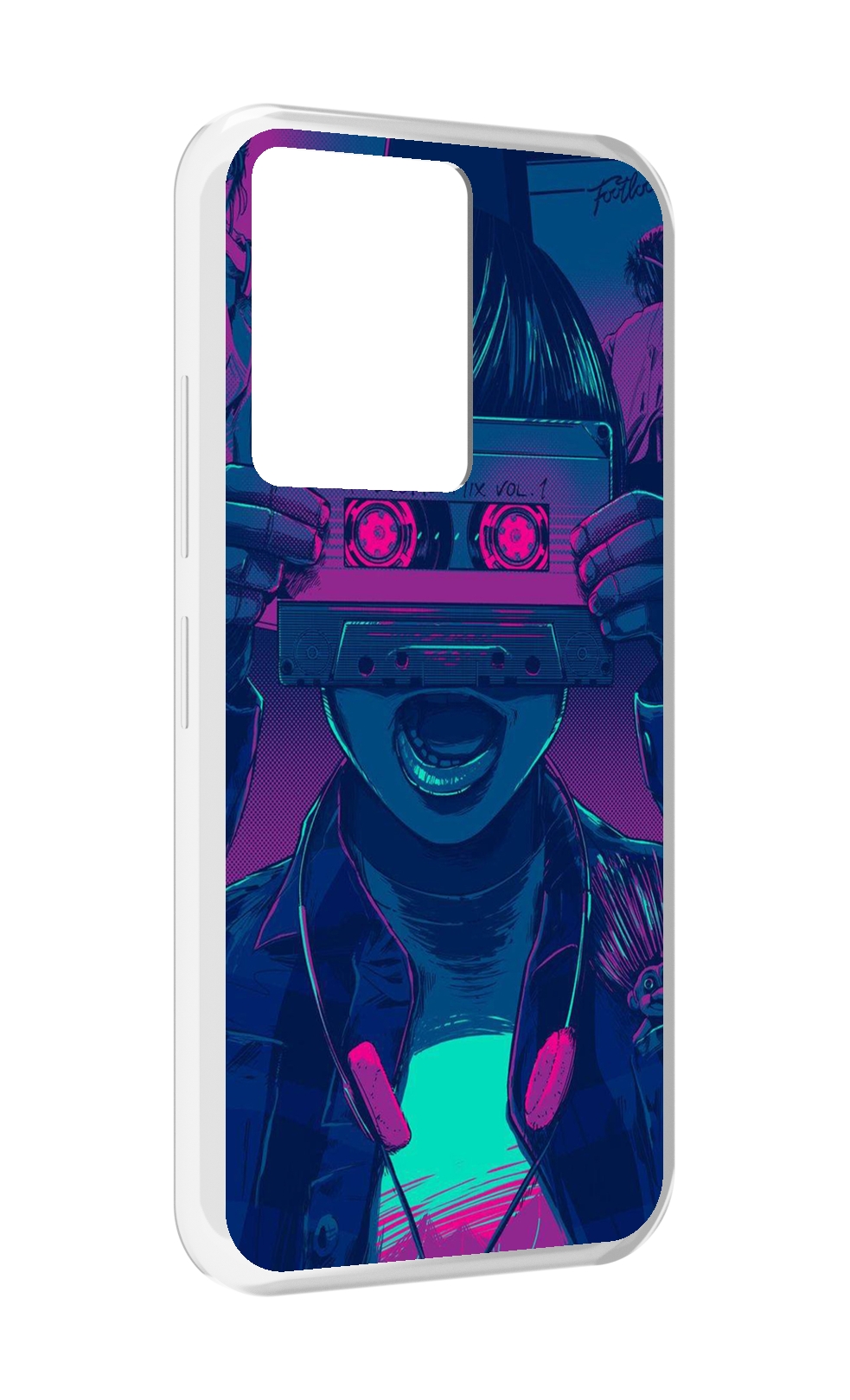 

Чехол MyPads киберпанк с кассетой для Infinix Note 12 5G X671 / Note 12 Pro 5G, Прозрачный, Tocco