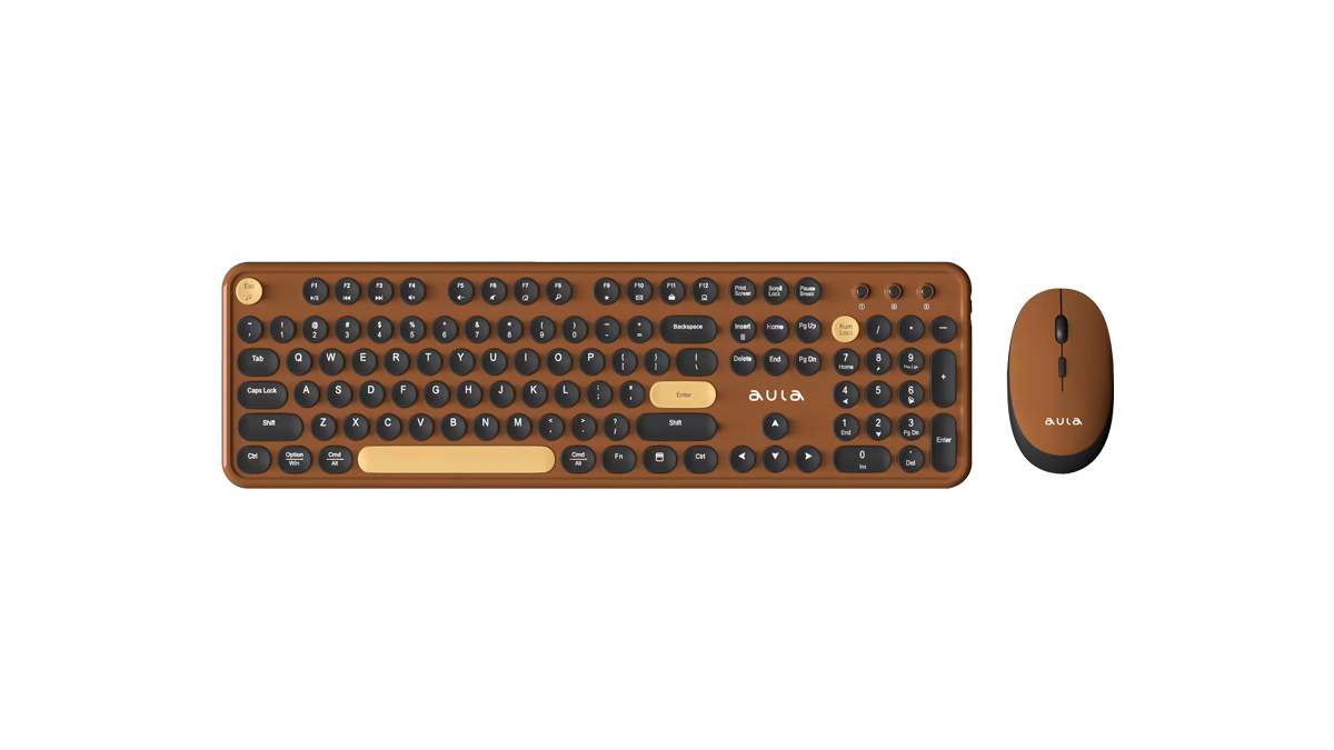 Комплект клавиатура + мышь AULA AC306 Coffee-Black