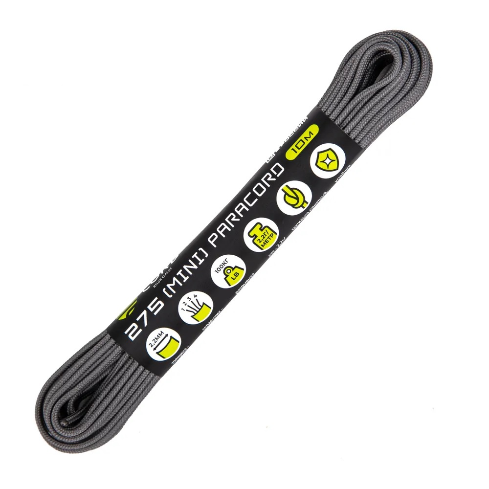 

Паракорд 275 CORD 10м (grey), Серый, УТ-00055041