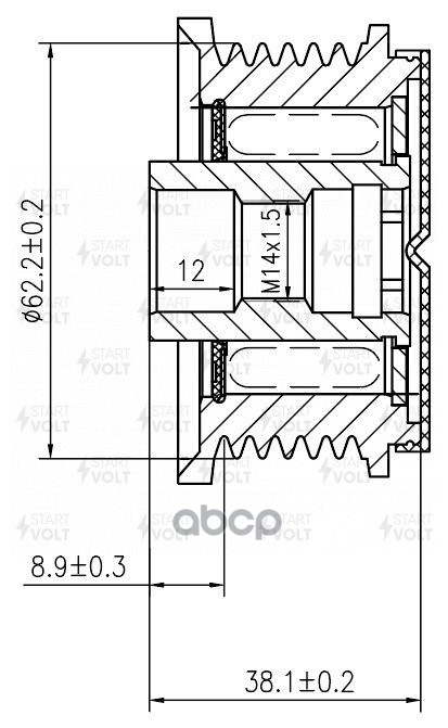 

Шкив с обгонной муфтой генер. для а/м Hyundai Sonata NF (05-) 2.0i/2.4i (тип Denso) (SGP 0