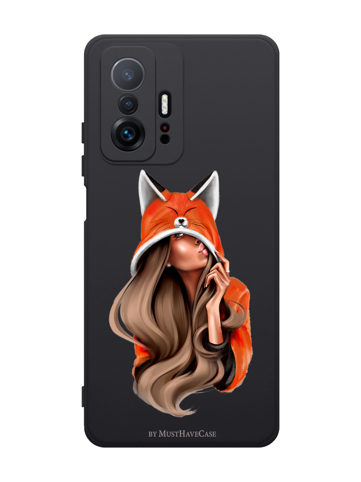 

Чехол MustHaveCase для Xiaomi 11T Foxy Girl/ Лисичка черный, Оранжевый;черный
