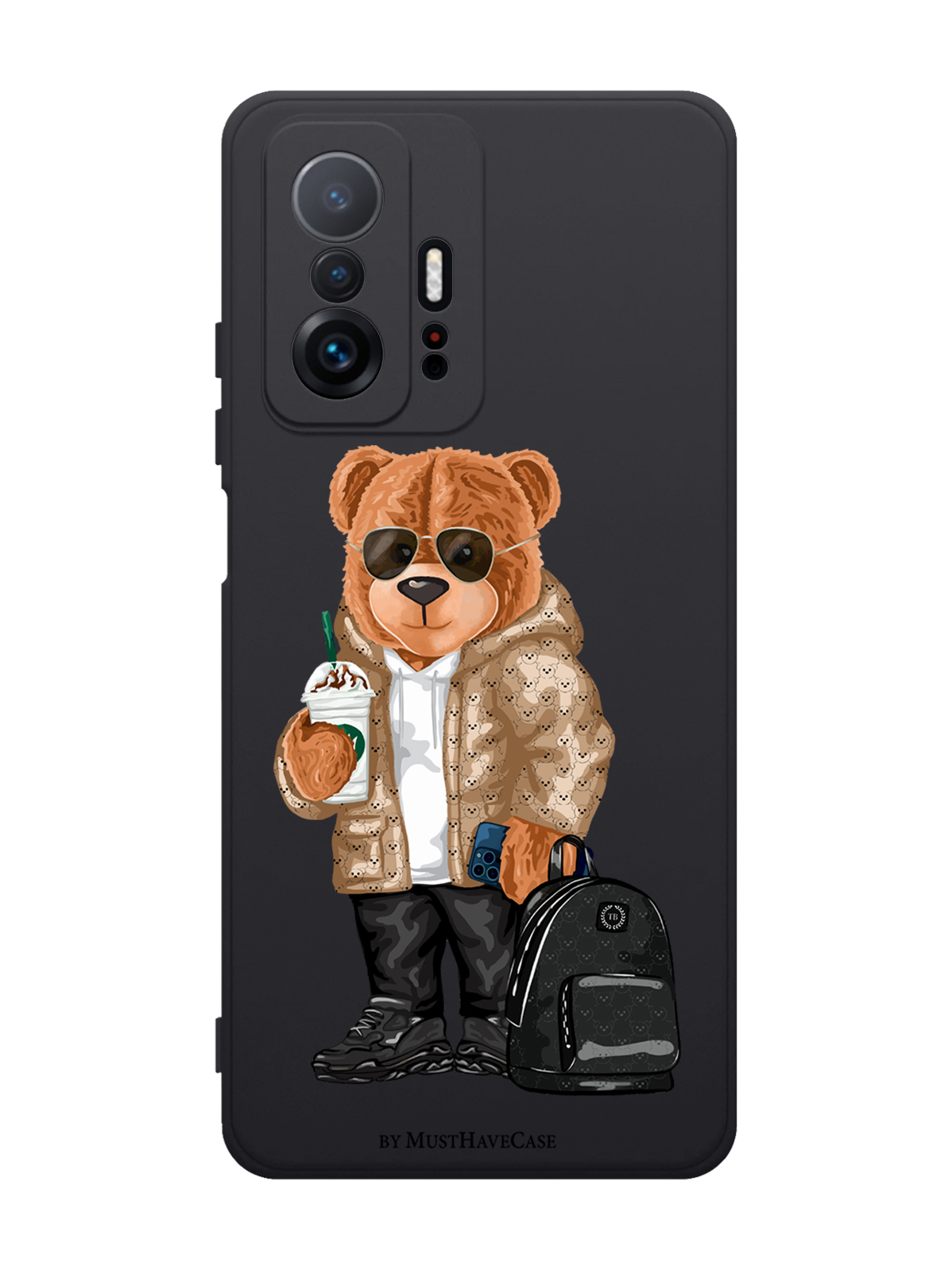 

Чехол MustHaveCase для Xiaomi 11T Tony Style в очках черный, Коричневый;черный;белый