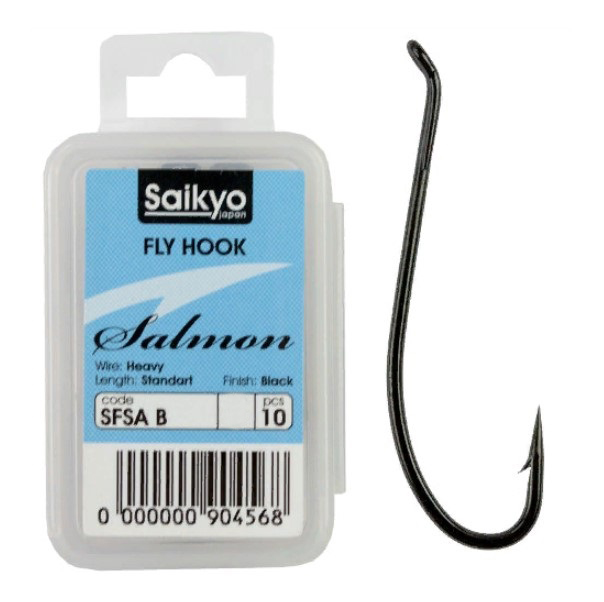 

Одинарные крючки Saikyo Chod Hook №8 BN, с колечком, прямое острие, с бородкой, Черный, 71590SFSABK8-10