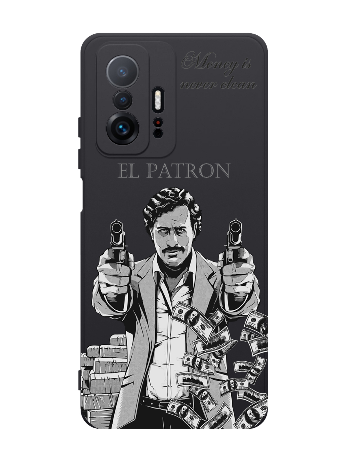 

Чехол MustHaveCase для Xiaomi 11T El Patron Pablo Escobar Пабло Эскобар черный, Серый;черный