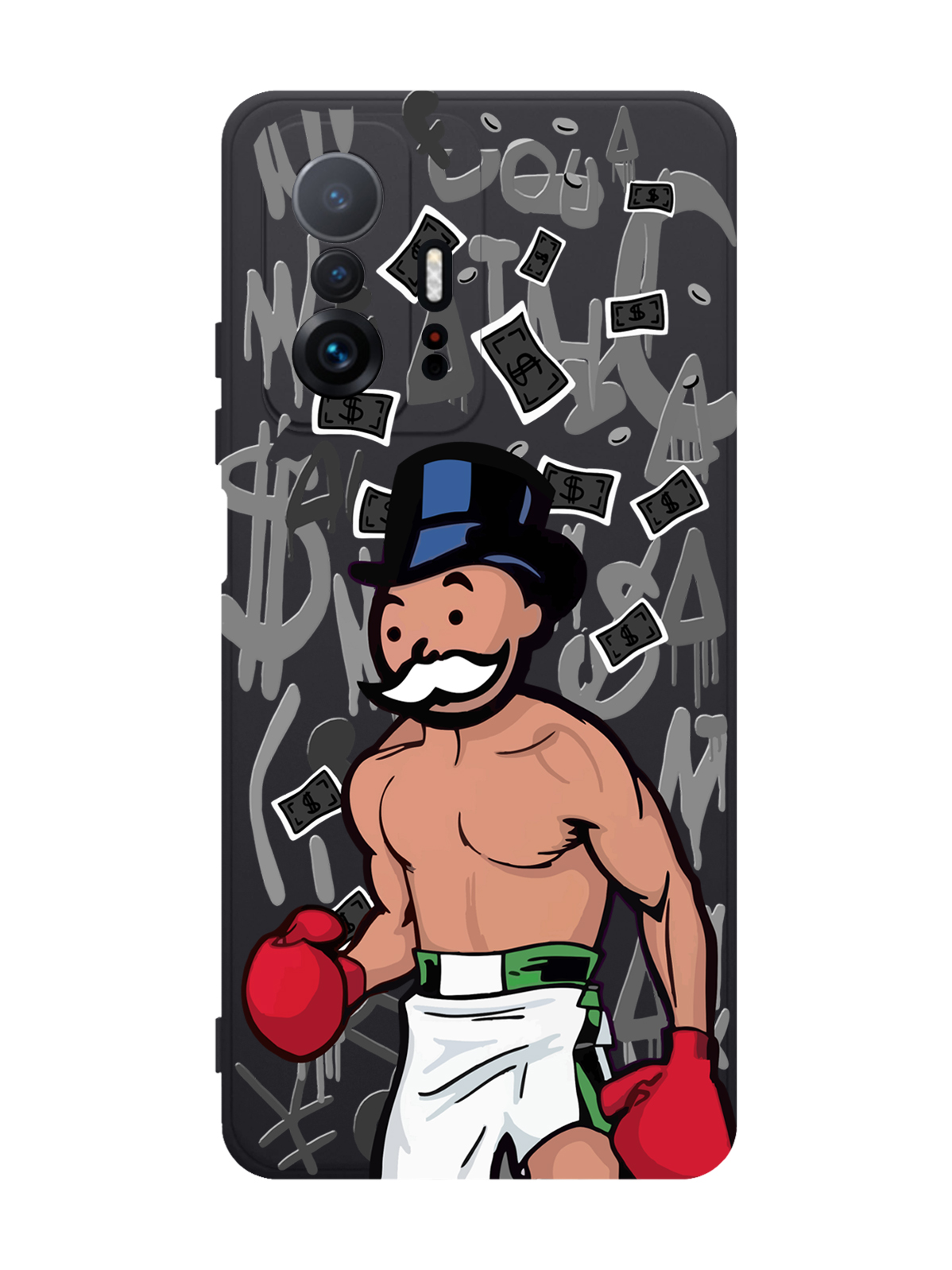 

Чехол MustHaveCase для Xiaomi 11T Monopoly Boxing Монополия Боксер черный, Разноцветный