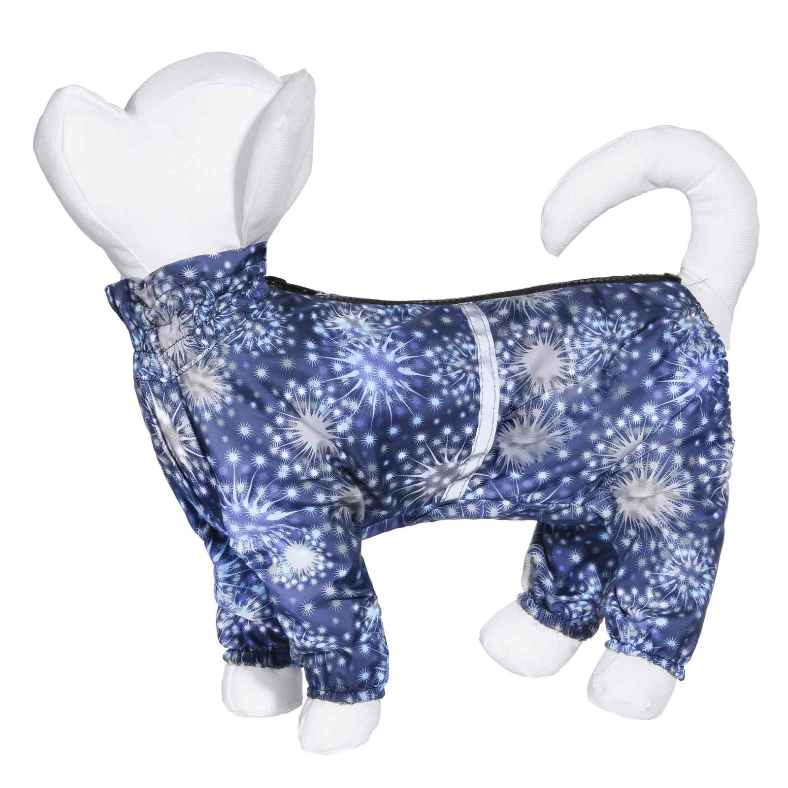 Дождевик для собак на гладкой подкладке Yami-Yami для породы йоркширский терьер синий