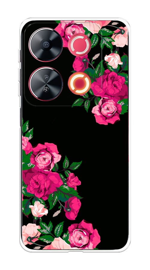 

Чехол на Itel P65 "Розы фуксия", Черный;розовый;зеленый, 3202350-1