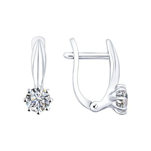 

Серьги женские из серебра SOKOLOV 89020009, фианит, 89020009