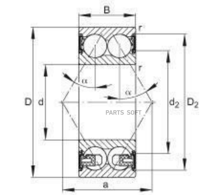 3307 BD 2HRS TVH 40x90x36.50 1шт