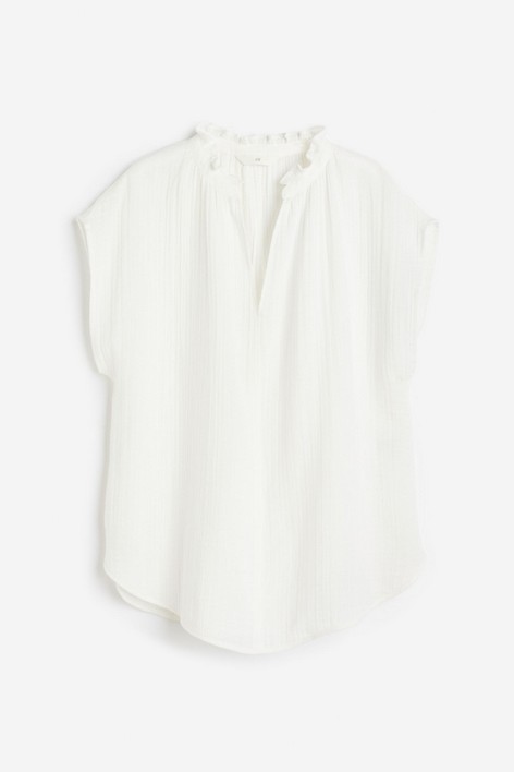 

Блуза женская H&M 117998300 белая XS (доставка из-за рубежа), Белый, 117998300