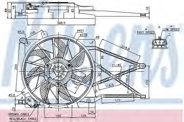 

Вентилятор Opel Astra / Zafira 1 2 98- Nissens 85185