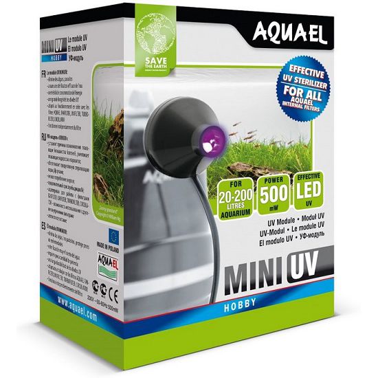 Стерилизатор  Aquael MINI UV для фильтров FAN plus, UNIFILTER, TURBO Filter, Pat mini, 5вт