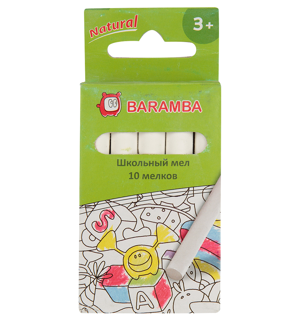 фото Baramba мелки для асфальта baramba school chalk белый 10 штук