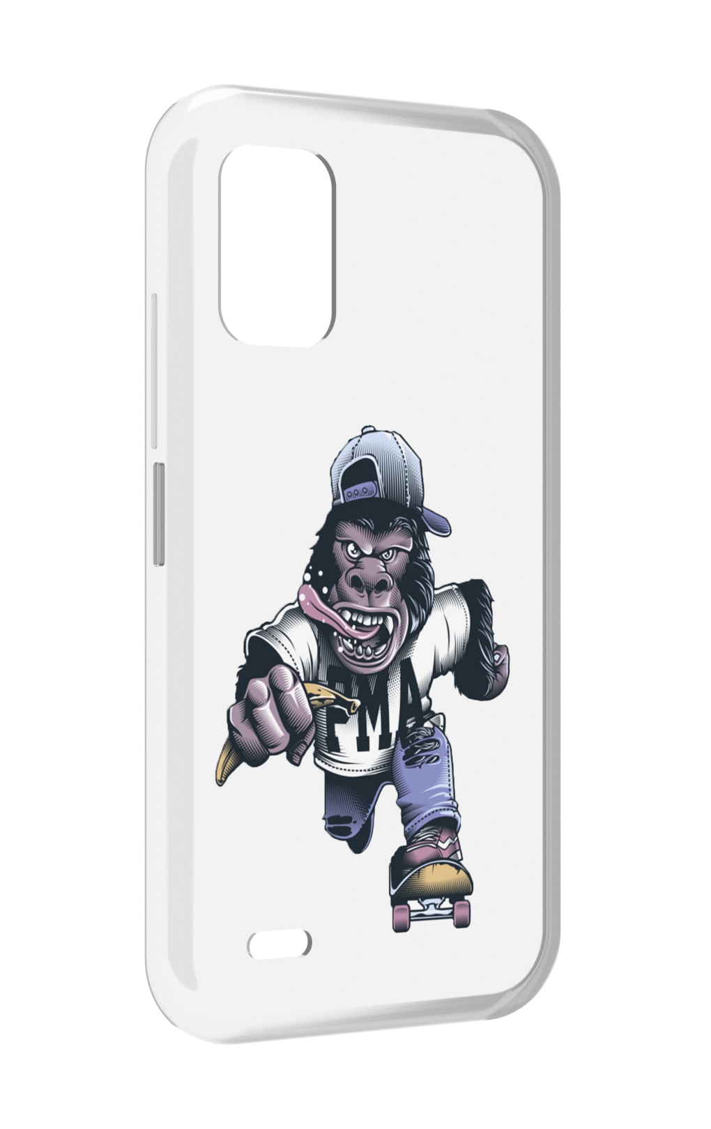 

Чехол MyPads Обезьяна на скейте для UMIDIGI Bison GT2 / GT2 Pro, Прозрачный, Tocco