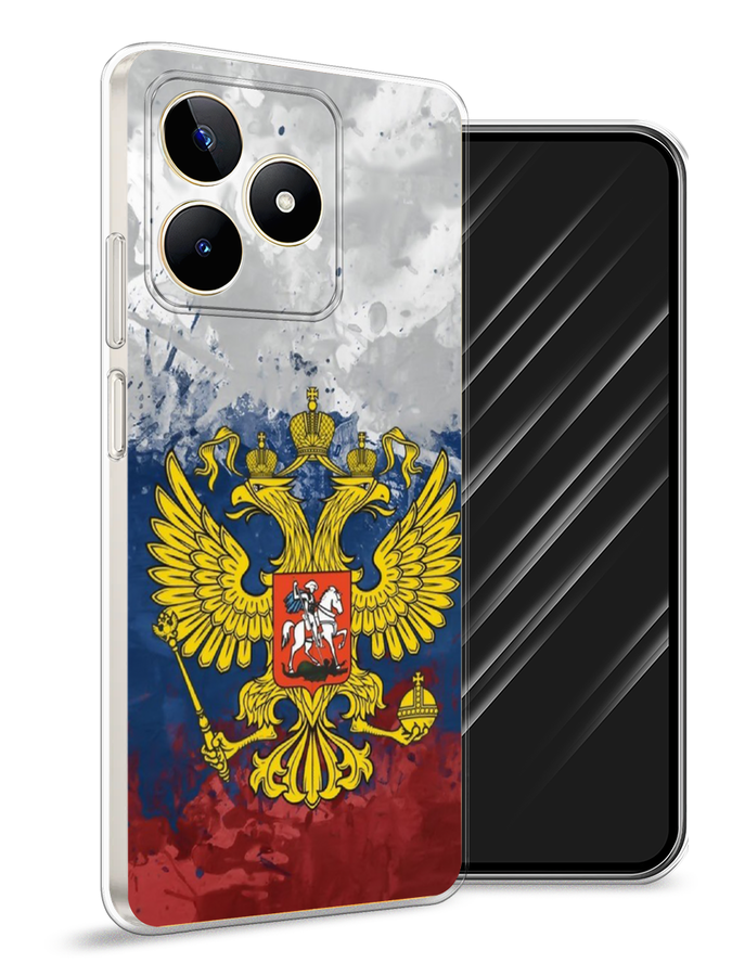 

Чехол Awog на Realme C53/C51/Note 50 "РФ", Белый;синий;красный, 2516050-1