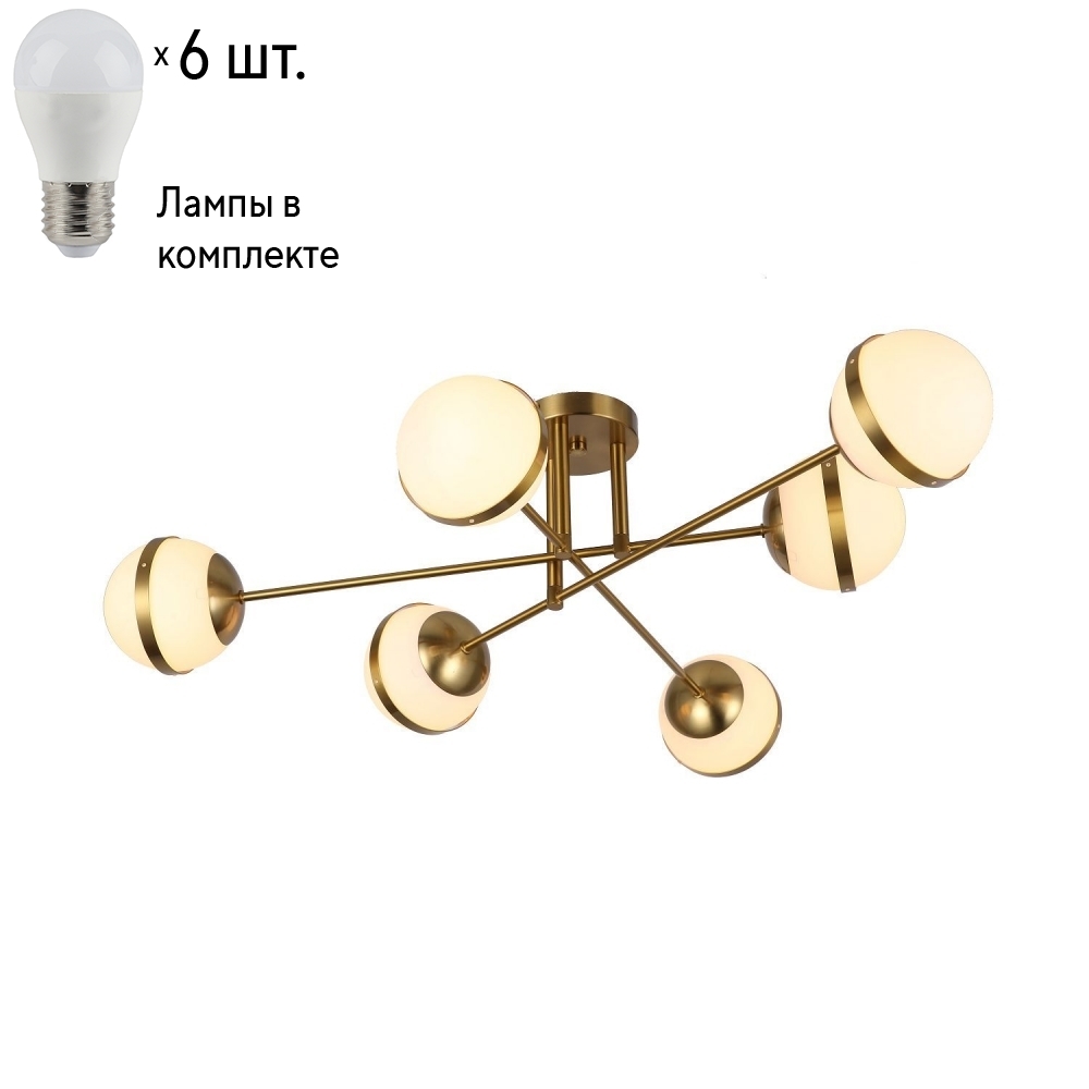 

Потолочная люстра с лампочками F-Promo Stripy 3051-6P+Lamps E27 P45