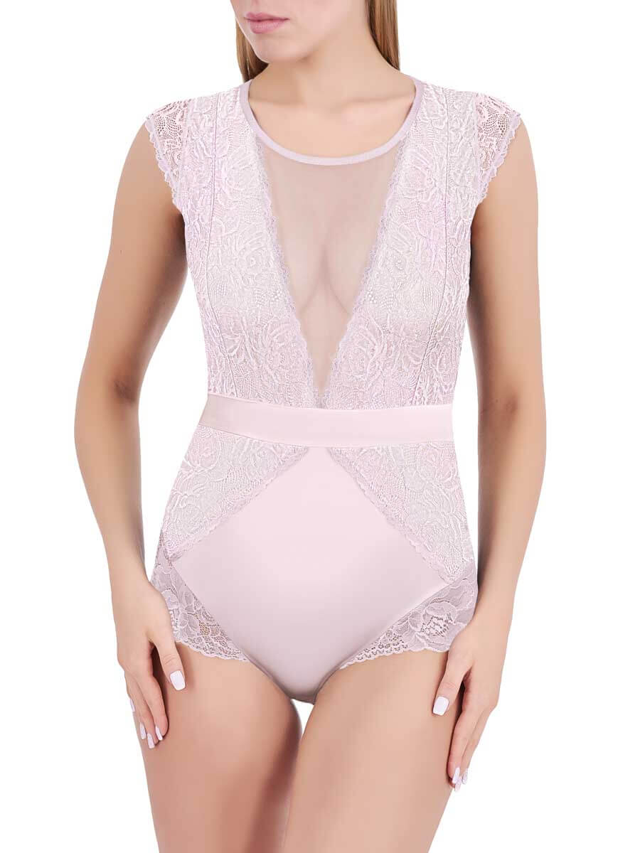 

Кружевное боди женское MARC & ANDRÉ S8-0553 розовое 36 EU, S8-0553
