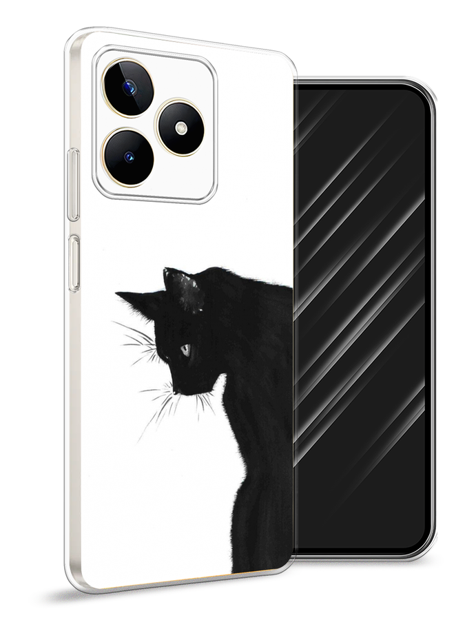 

Чехол Awog на Realme C53/C51/Note 50 "Black cat", Черный;белый, 2516050-1