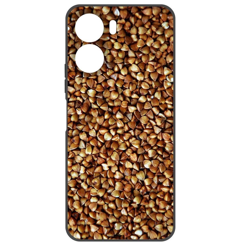 

Чехол-накладка Krutoff Soft Case Гречка для Vivo Y16, Черный