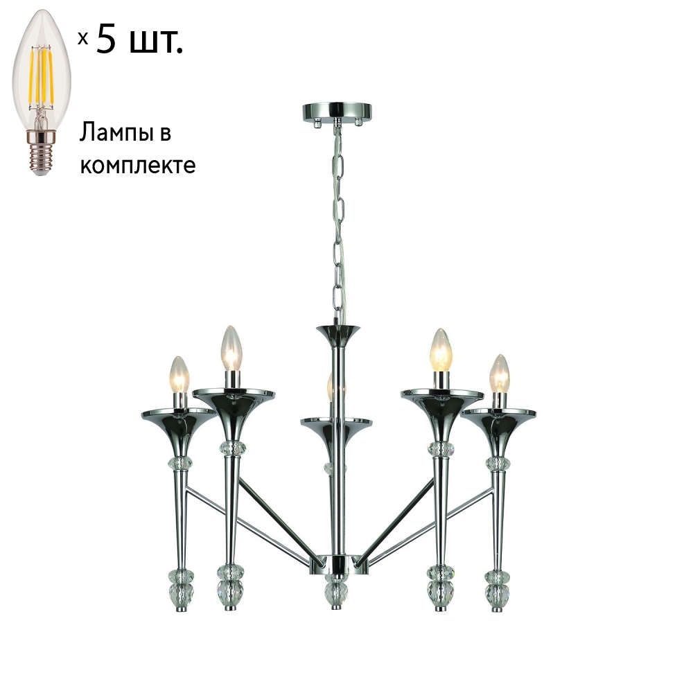 

Подвесная люстра с лампочками F-Promo Facem 2856-5P+Lamps E14 Свеча
