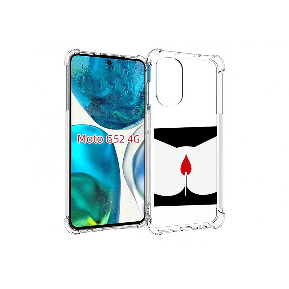

Чехол MyPads спичка горит для Motorola Moto G82 / Moto G52, Прозрачный, Tocco