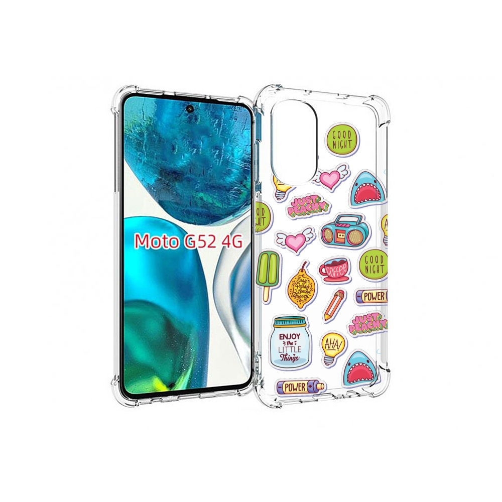 

Чехол MyPads стикер-пак для Motorola Moto G82 / Moto G52, Прозрачный, Tocco
