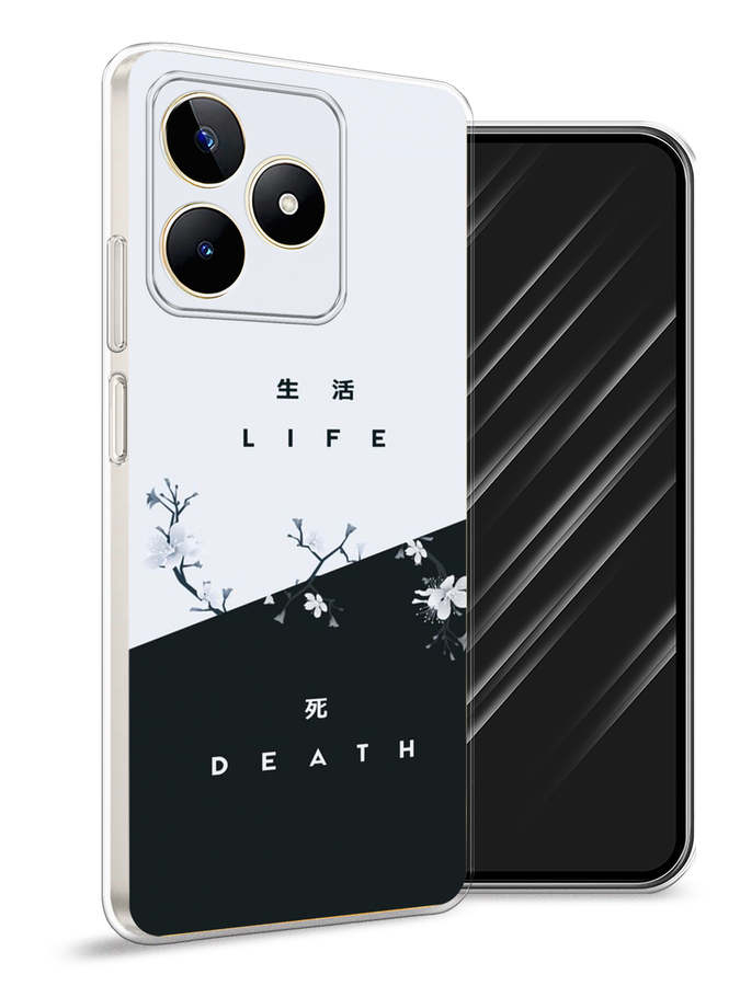 

Чехол Awog на Realme C53/C51/Note 50 "Life and death", Черный;серый, 2516050-1