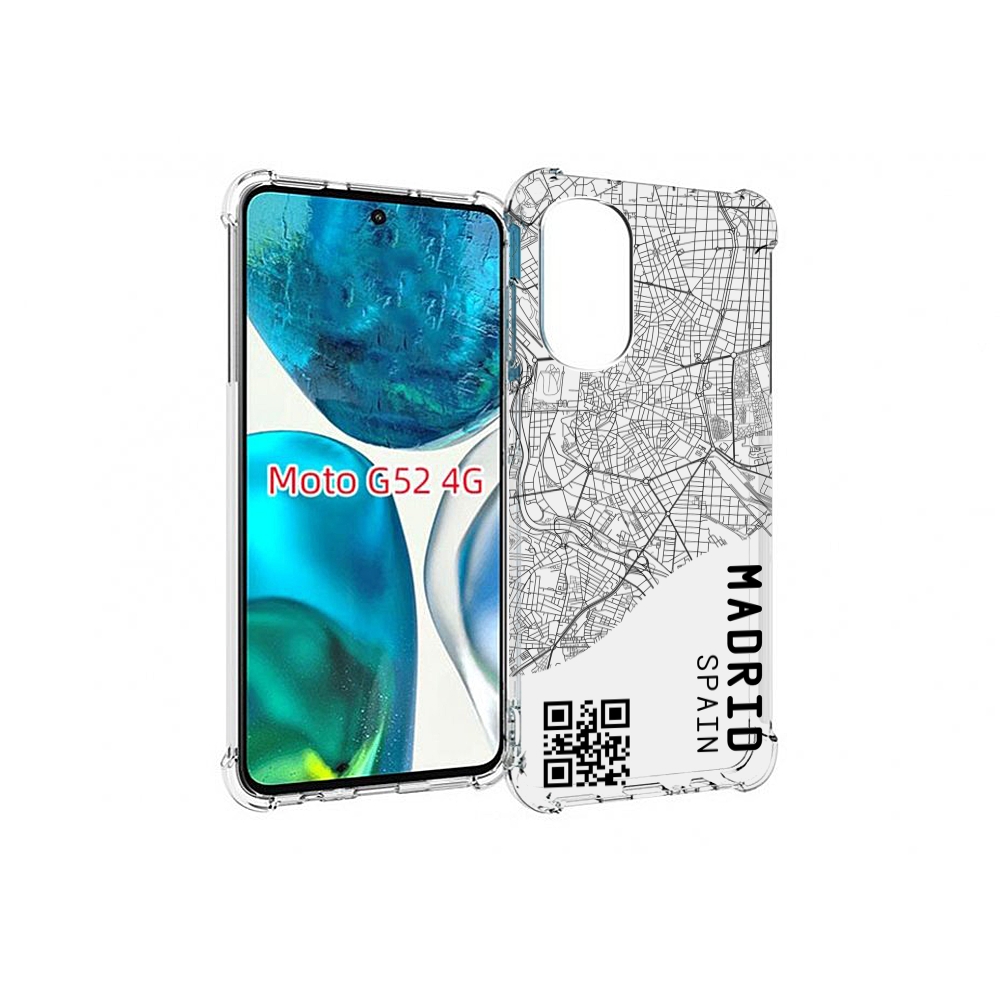

Чехол MyPads схема-мадрид для Motorola Moto G82 / Moto G52, Прозрачный, Tocco