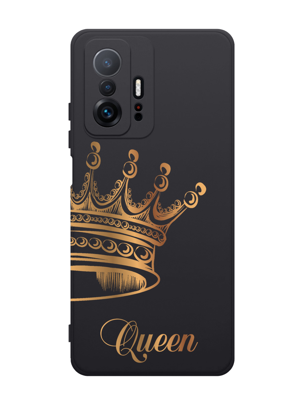 

Чехол MustHaveCase для Xiaomi 11T Парный чехол корона Queen черный, Черный;золотистый