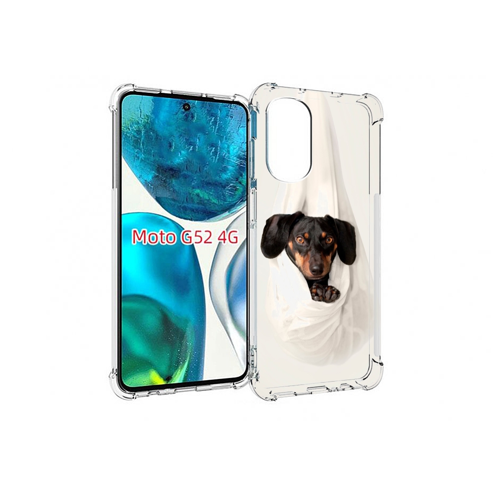 

Чехол MyPads такса собака для Motorola Moto G82 / Moto G52, Прозрачный, Tocco