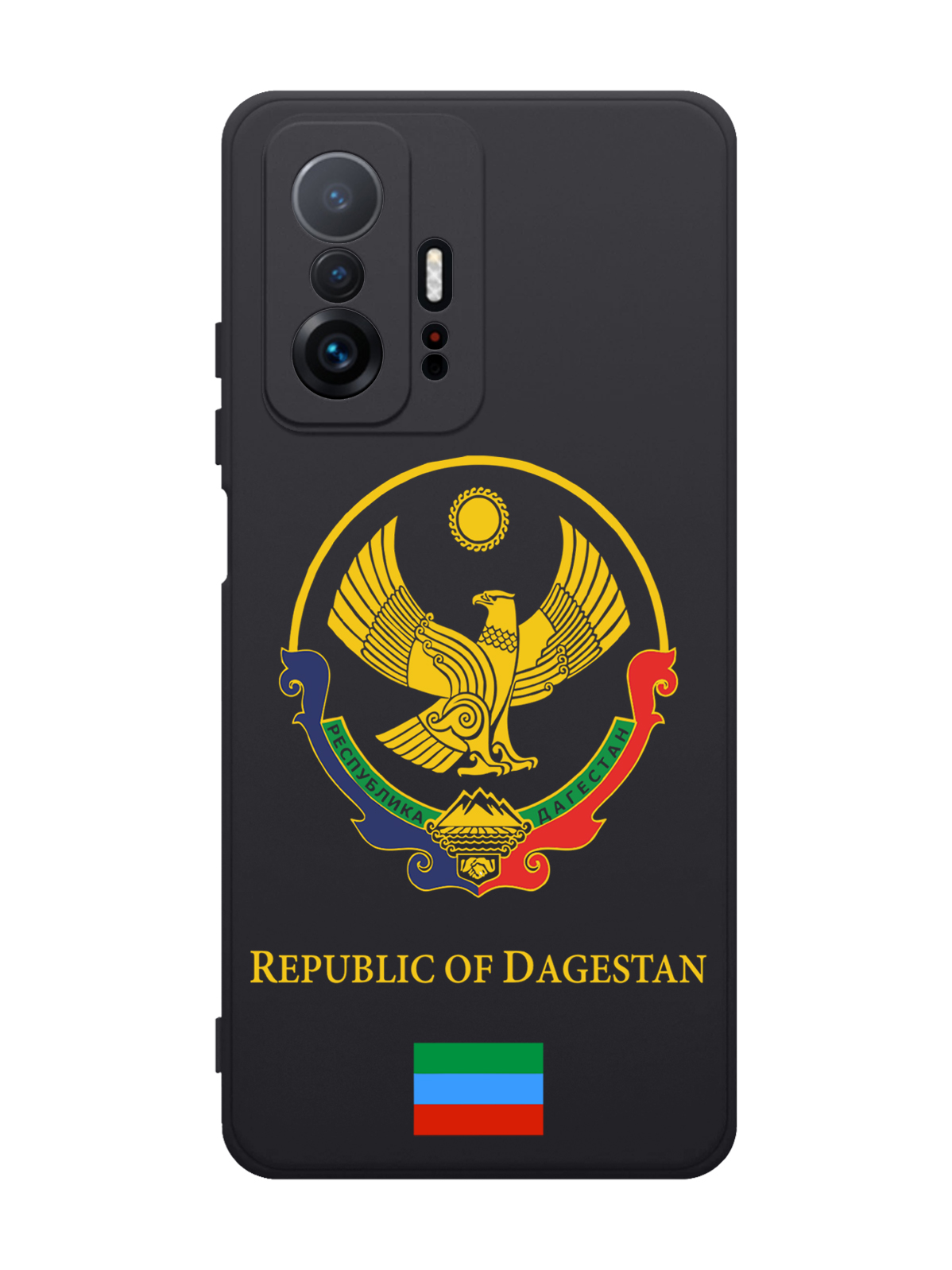 

Чехол SignumCase для Xiaomi 11T Герб Дагестана черный, Разноцветный