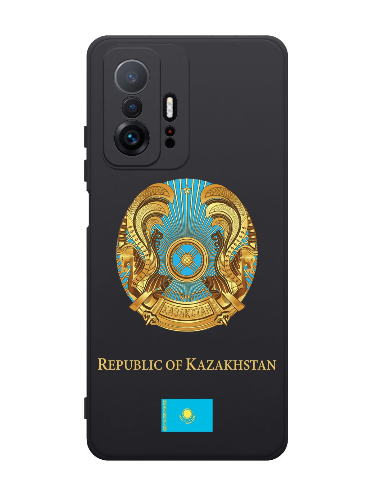 

Чехол SignumCase для Xiaomi 11T Герб Казахстана черный, Разноцветный