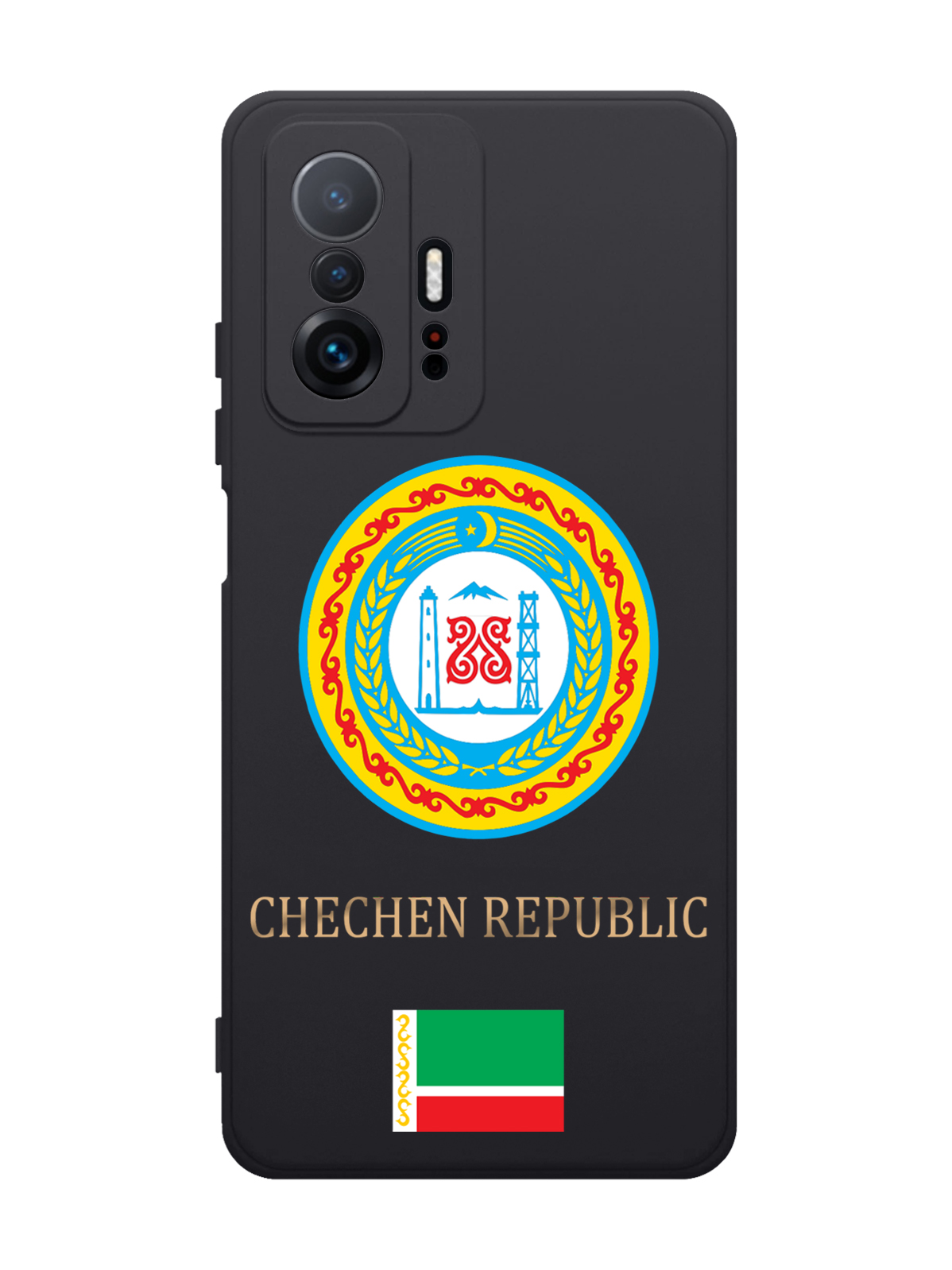 

Чехол SignumCase для Xiaomi 11T Герб Чечни черный, Разноцветный